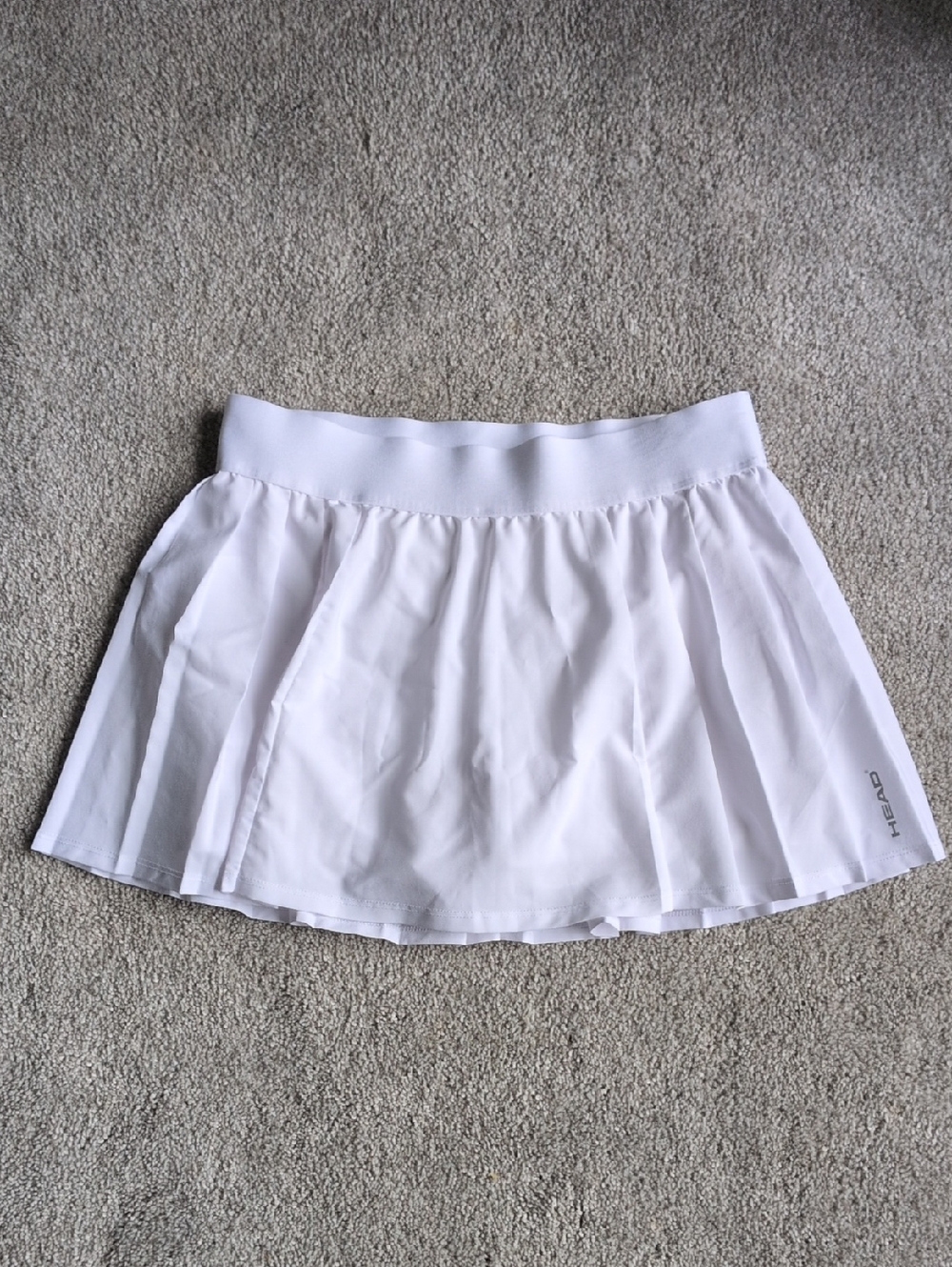 HEAD White Circle Skort with Elastic Waistband
